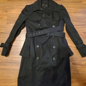 Black BCBG trench coat